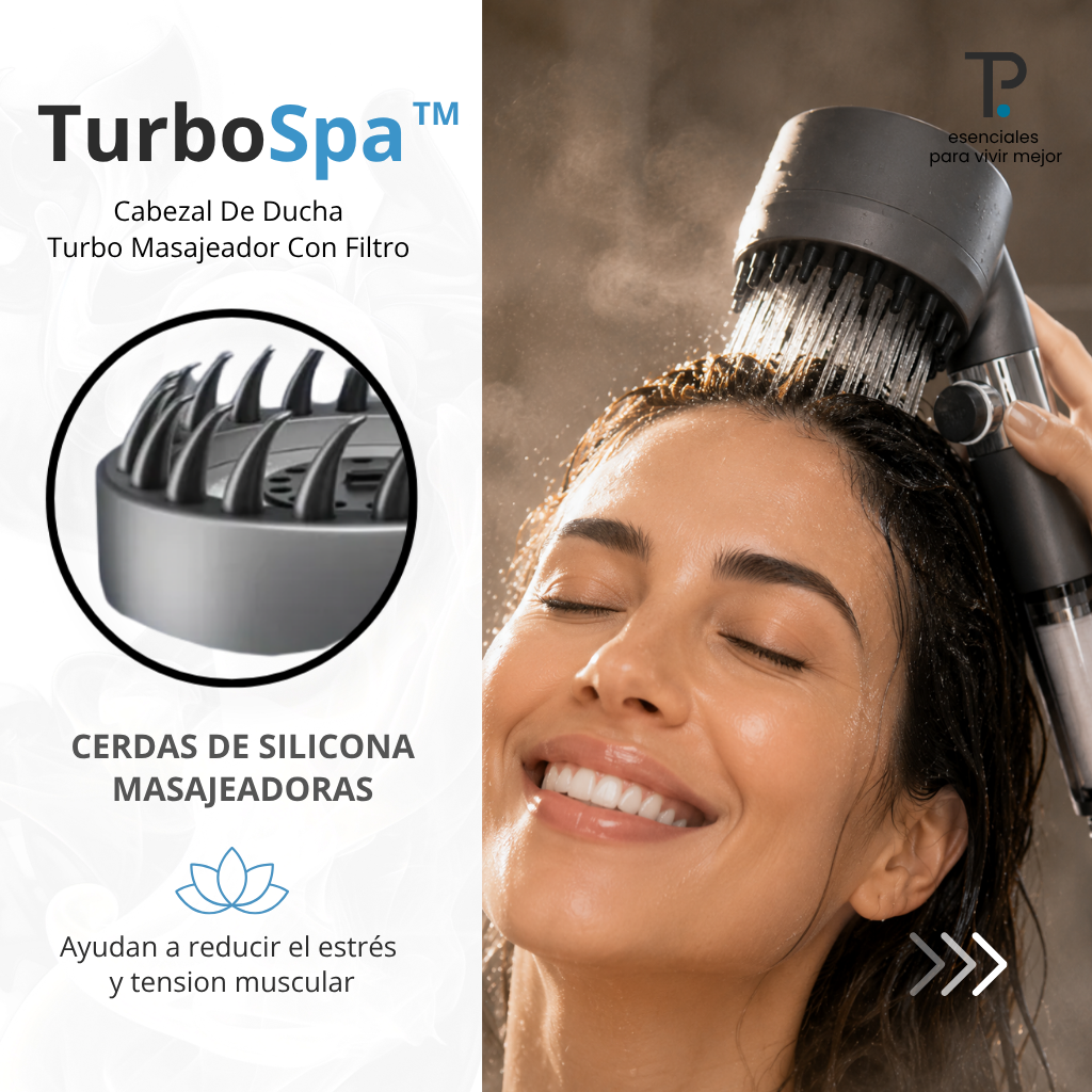 TurboSpa - Cabezal ducha filtro 3 en 1