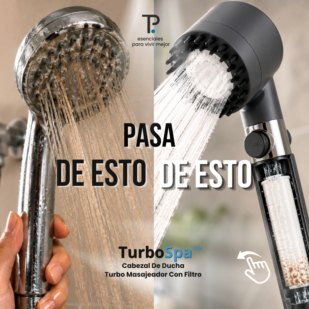 TurboSpa - Cabezal ducha filtro 3 en 1